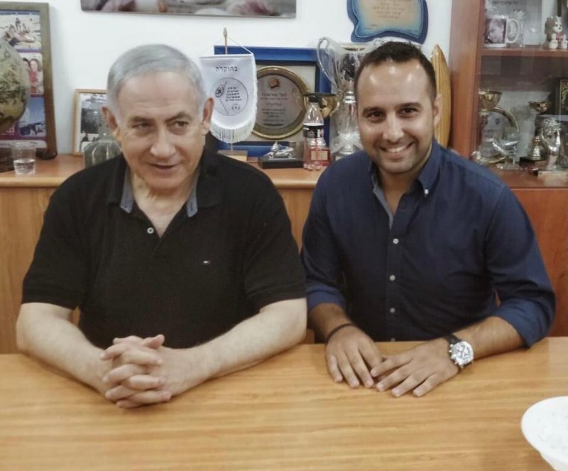 עידן מזרחי וראש הממשלה בנימין נתניהו (צילום: אלון לבנה)