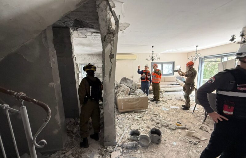 זירת פגיעה בראשון לציון, צילום דוברות העירייה