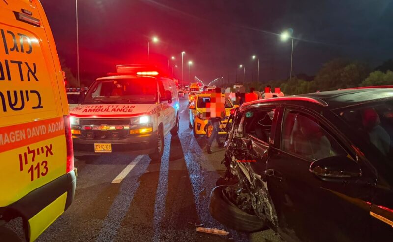 תאונה קטלנית בכביש 4, צילום מד"א