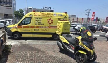 הזירה ברחוב משה לוי בראשון לציון (צילום: דוברות מד"א)